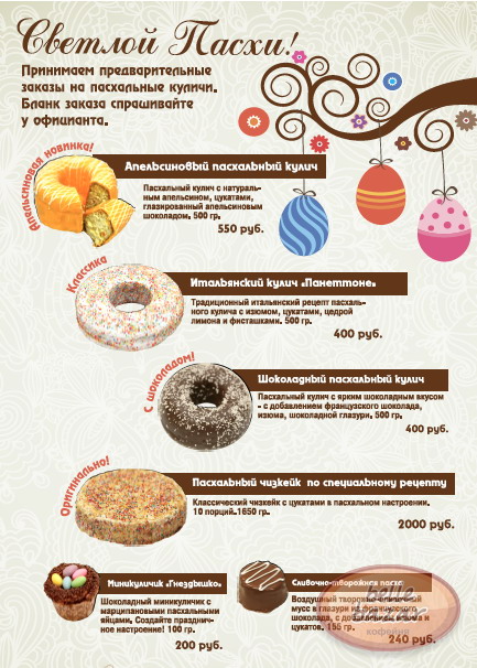 Пасха в кофейне «Belle Bazar»